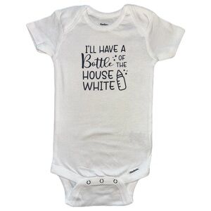 Gerber White Baby Onesie Handmade